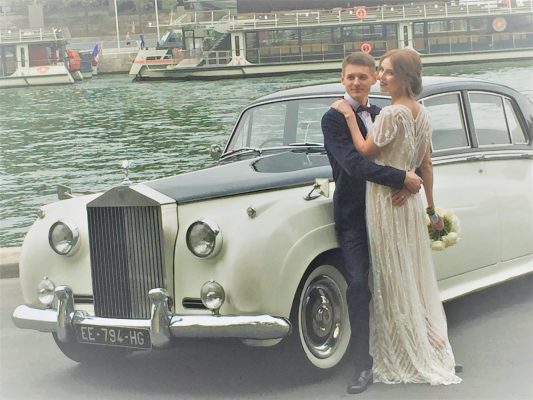 Locarolls location Rolls Royce photos de mariage à paris